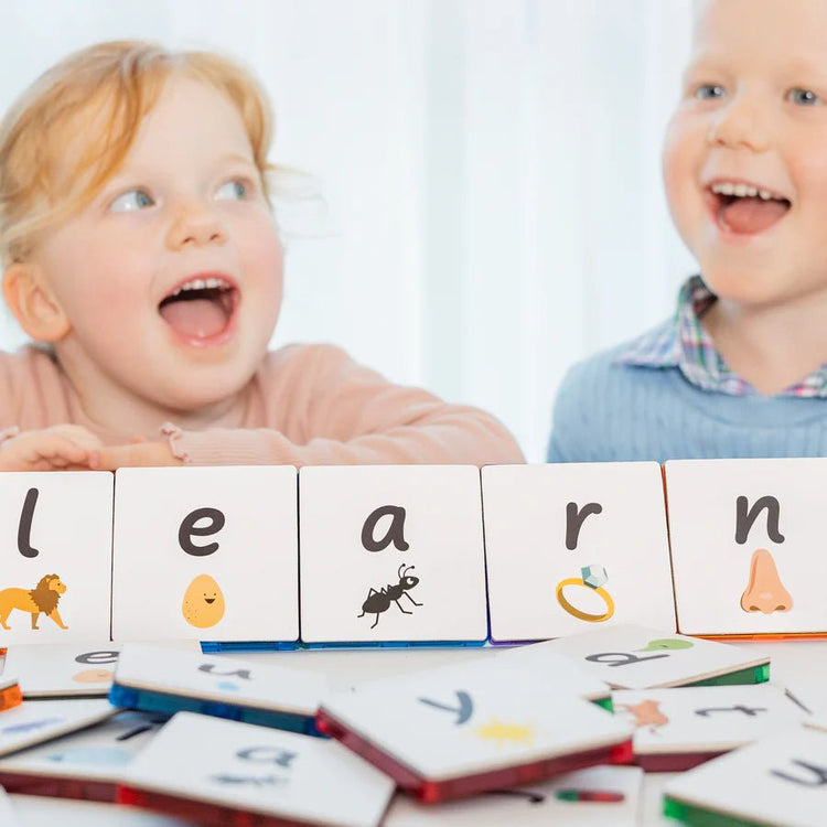 LEARN & GROW | MAGNETIC TILE TOPPER - ALPHABET LOWER CASE PACK (40 PIECE) *PRE - ORDER* by LEARN & GROW TOYS - The Playful Collective