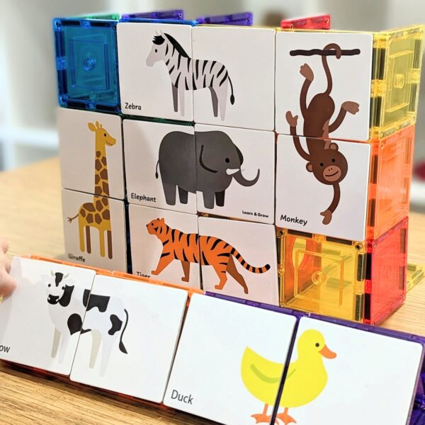 LEARN & GROW | MAGNETIC TILE TOPPER - DUO ANIMAL PUZZLE PACK (40 PIECE) *PRE-ORDER* by LEARN & GROW TOYS - The Playful Collective