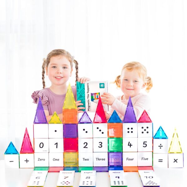 LEARN & GROW | MAGNETIC TILE TOPPER - NUMERIC PACK (40 PIECE) *PRE-ORDER* by LEARN & GROW TOYS - The Playful Collective