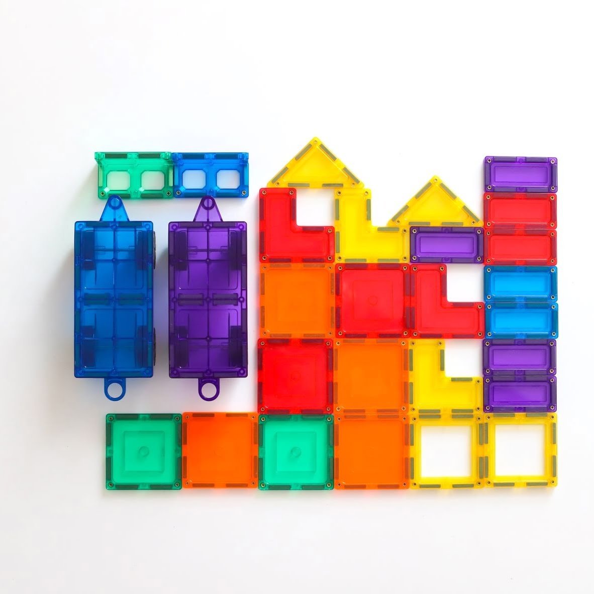 LEARN & GROW | MAGNETIC TILES - CAR PACK 28 PIECE (NEW DESIGN) by LEARN & GROW TOYS - The Playful Collective