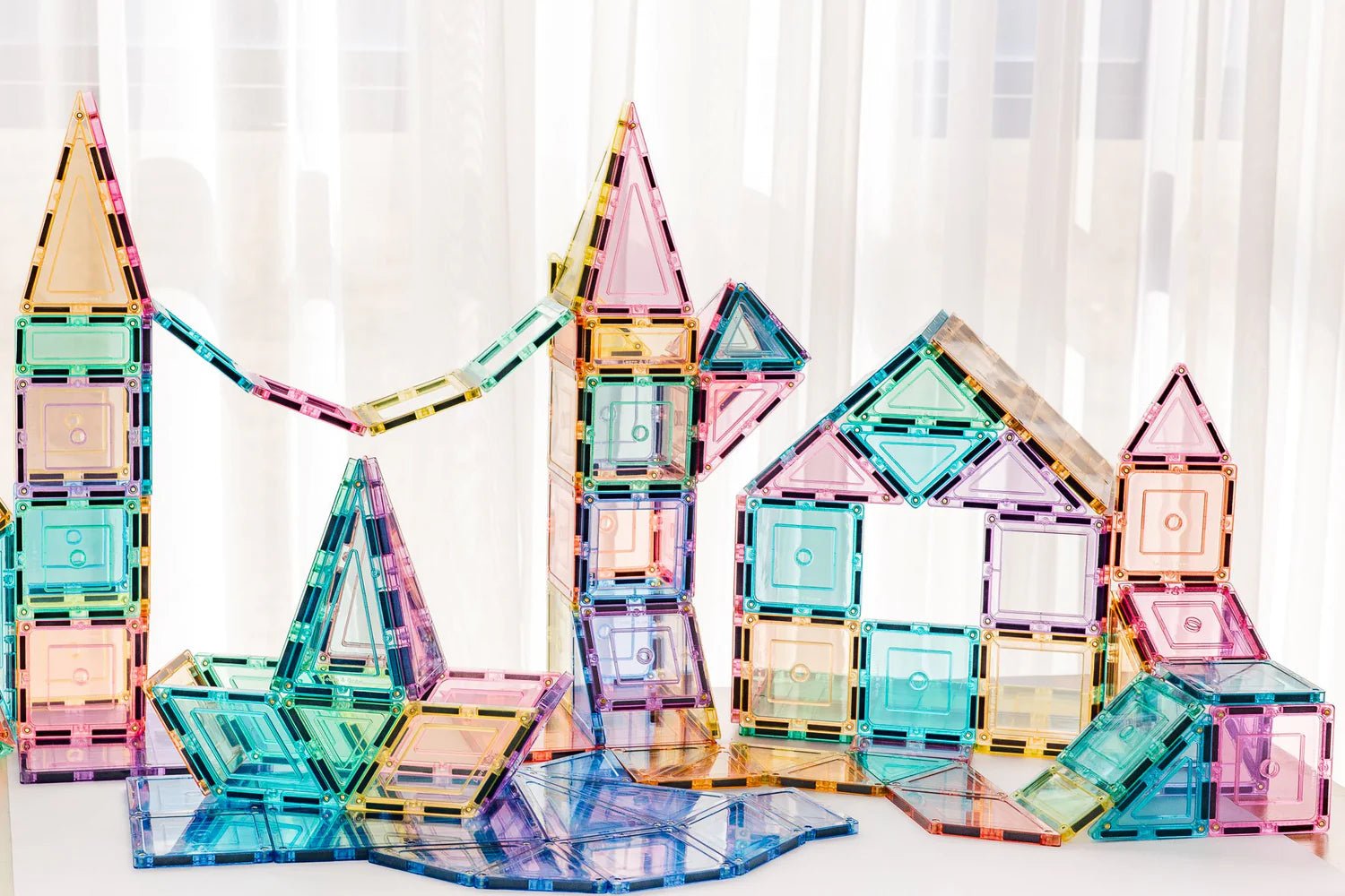 LEARN & GROW | MAGNETIC TILES - PASTEL BUILDERS PACK (112 PIECE) *PRE - ORDER* by LEARN & GROW TOYS - The Playful Collective