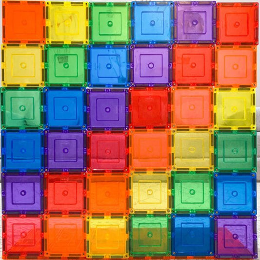 LEARN & GROW | MAGNETIC TILES - SMALL SQUARE PACK (36 PIECE) *PRE-ORDER* by LEARN & GROW TOYS - The Playful Collective