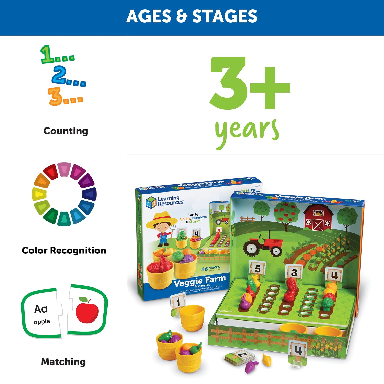 LEARNING RESOURCES | VEGGIE FARM SORTING SET by LEARNING RESOURCES - The Playful Collective