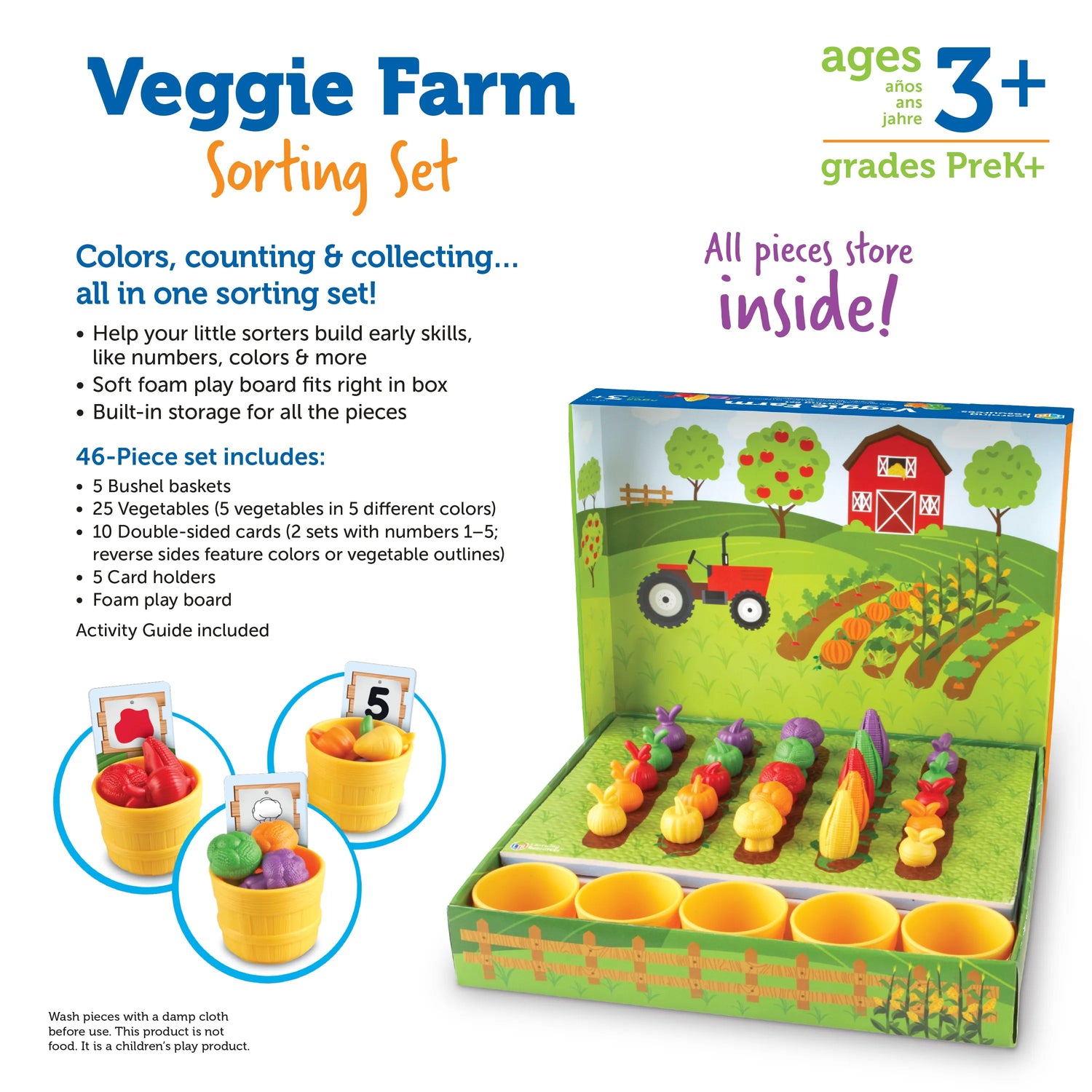 LEARNING RESOURCES | VEGGIE FARM SORTING SET by LEARNING RESOURCES - The Playful Collective