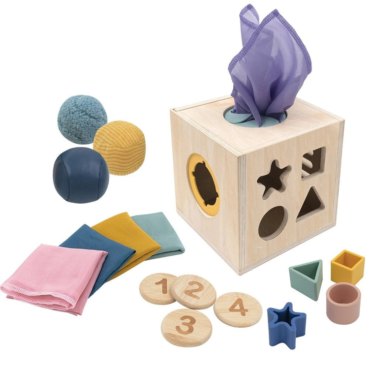 LIVING TEXTILES | 4 - IN - 1 SENSORY LEARNING CUBE by LIVING TEXTILES - The Playful Collective