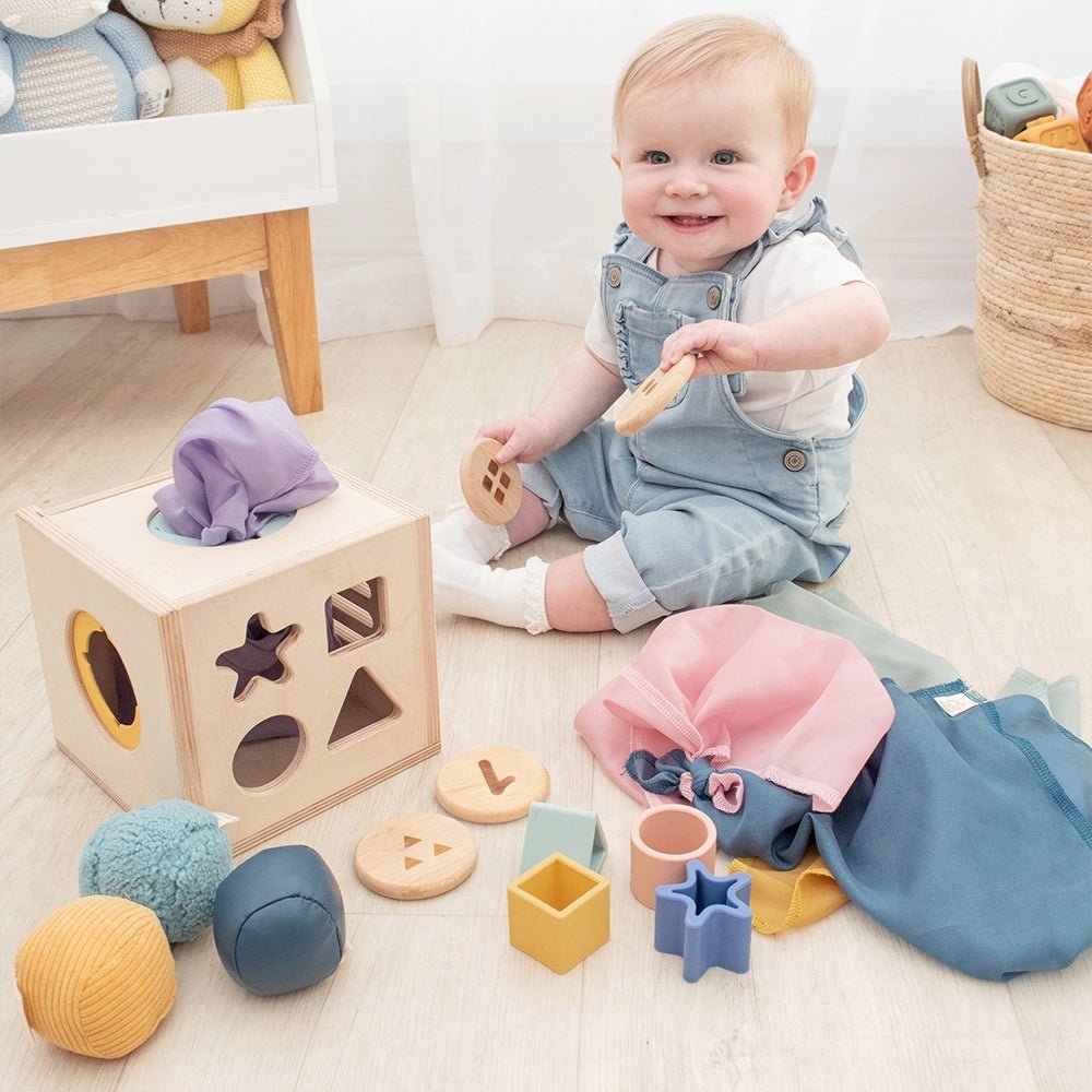 LIVING TEXTILES | 4 - IN - 1 SENSORY LEARNING CUBE by LIVING TEXTILES - The Playful Collective