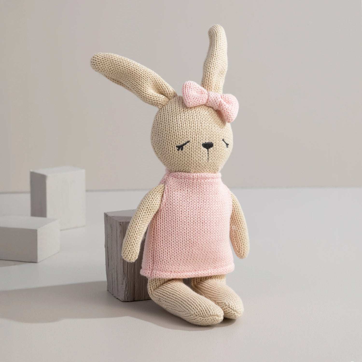 LIVING TEXTILES | KNITTED ANIMAL TOY - BELLA THE BUNNY by LIVING TEXTILES - The Playful Collective