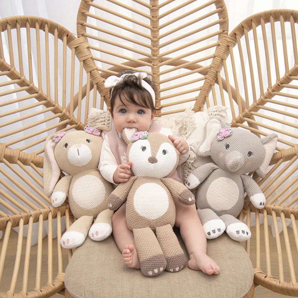 LIVING TEXTILES | KNITTED TOY - AVA THE FAWN by LIVING TEXTILES - The Playful Collective