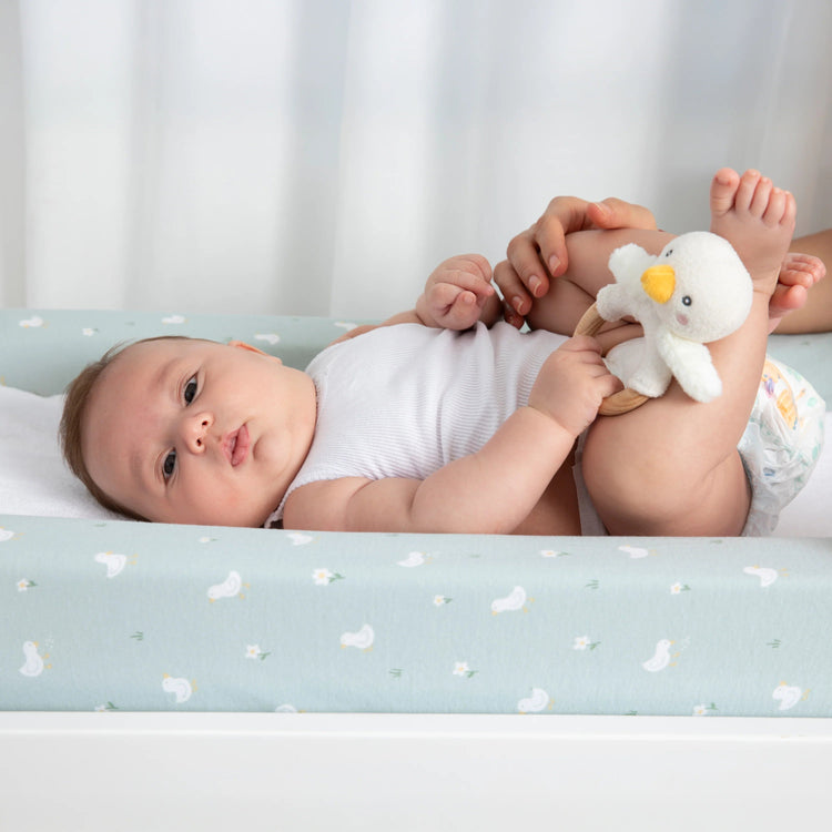LIVING TEXTILES | RING RATTLE & DUMMY CHAIN GIFT SET - GOOSEY GOOSEY by LIVING TEXTILES - The Playful Collective