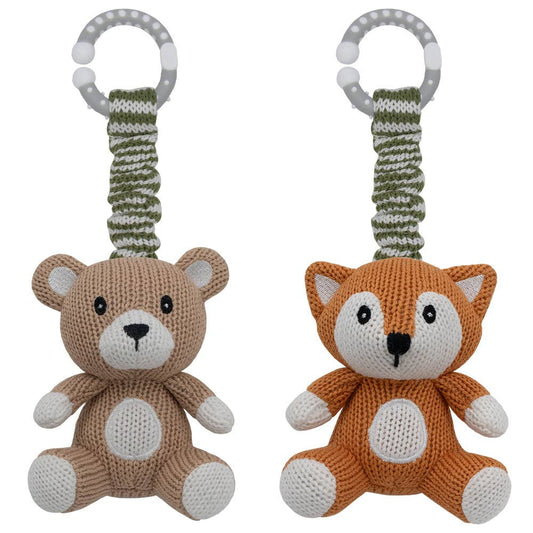 LIVING TEXTILES | STROLLER TOY 2 PACK - BEAR & FOX by LIVING TEXTILES - The Playful Collective