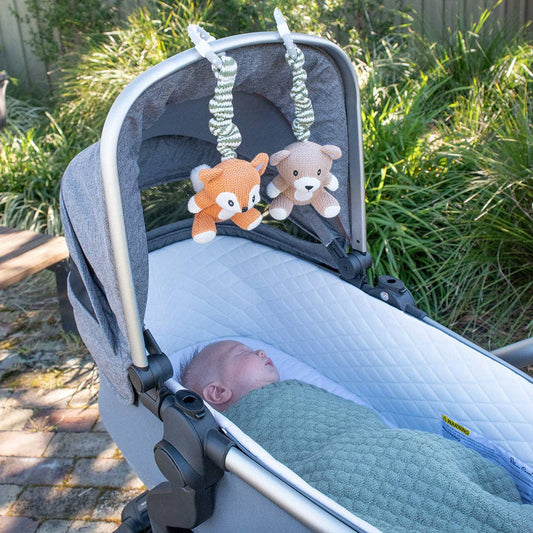 LIVING TEXTILES | STROLLER TOY 2 PACK - BEAR & FOX by LIVING TEXTILES - The Playful Collective