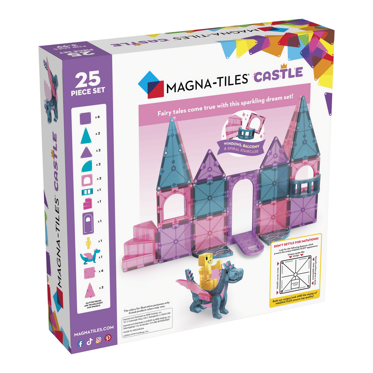 MAGNA - TILES | CASTLE - 25 PIECE SET *LAUNCHING 1 AUG* by MAGNA - TILES - The Playful Collective