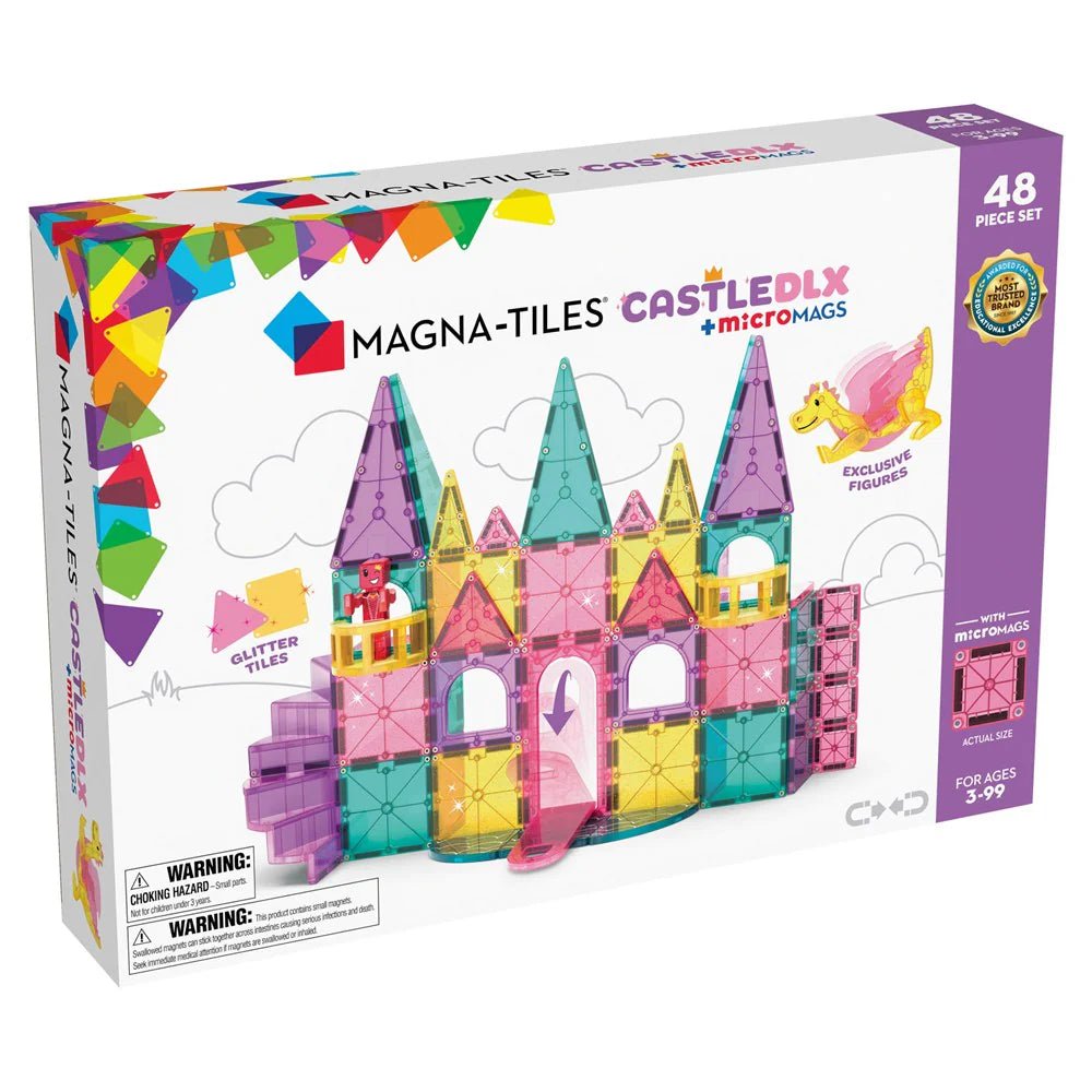 MAGNA - TILES | CASTLE DELUXE + MICROMAGS - 48 PIECE SET *COMING 1 AUG* by MAGNA - TILES - The Playful Collective