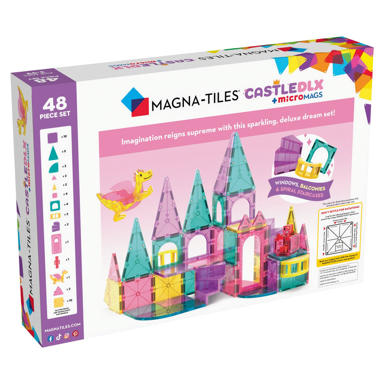 MAGNA - TILES | CASTLE DELUXE + MICROMAGS - 48 PIECE SET *LAUNCHING 1 AUG* by MAGNA - TILES - The Playful Collective