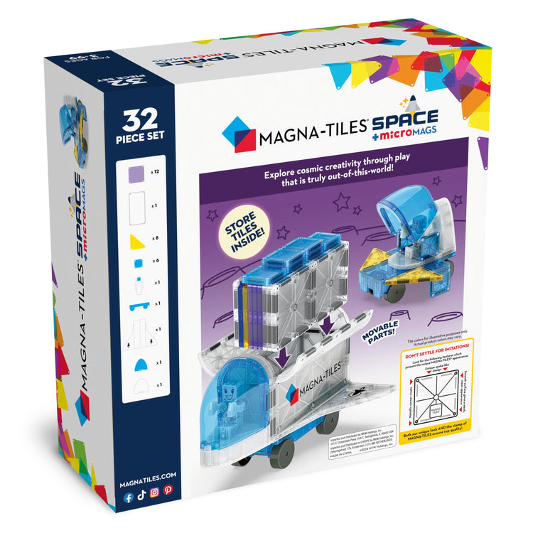 MAGNA - TILES | SPACE + MICROMAGS - 32 PIECE SET *LAUNCHING 1 AUG* by MAGNA - TILES - The Playful Collective