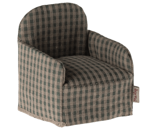 MAILEG | CHAIR MOUSE GREEN CHECKER by MAILEG - The Playful Collective