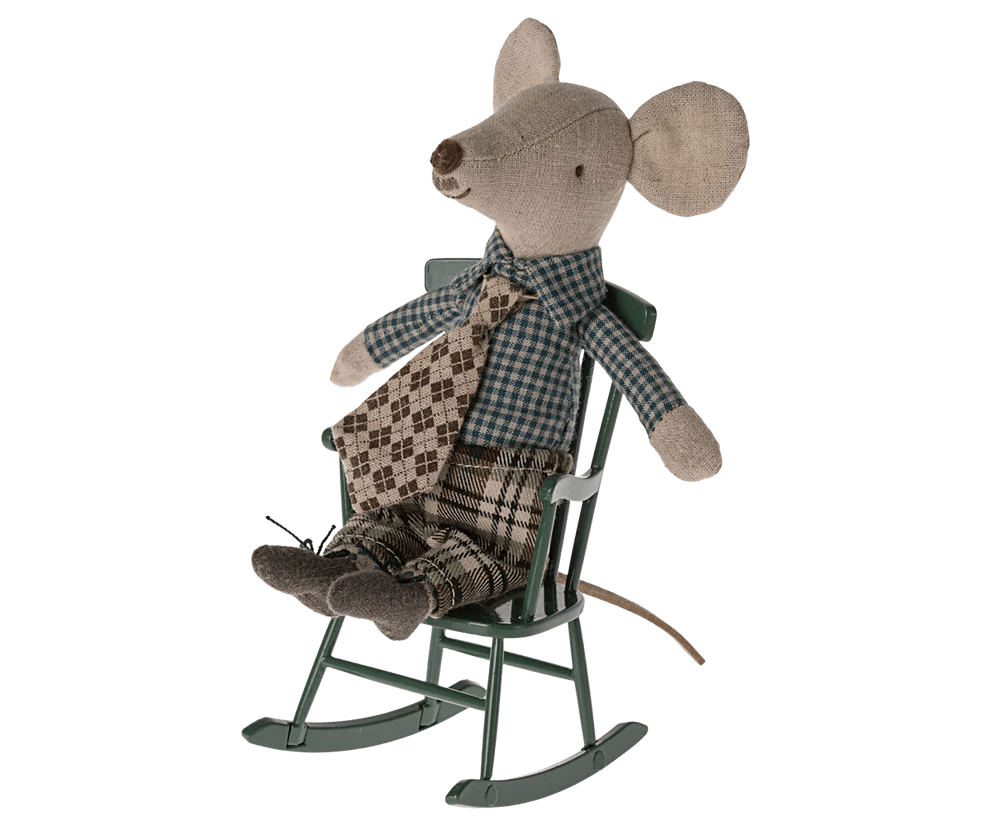 MAILEG | ROCKING CHAIR MOUSE DARK GREEN by MAILEG - The Playful Collective