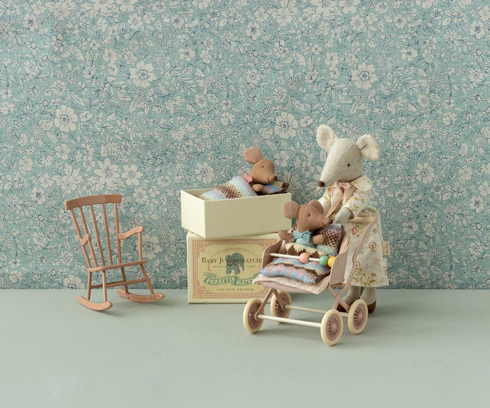 MAILEG | ROCKING CHAIR MOUSE DARK POWDER by MAILEG - The Playful Collective