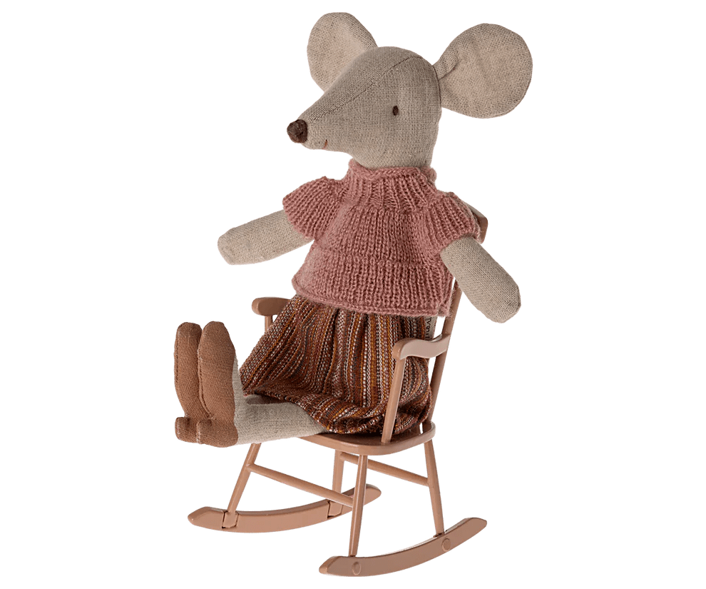 MAILEG | ROCKING CHAIR MOUSE DARK POWDER by MAILEG - The Playful Collective