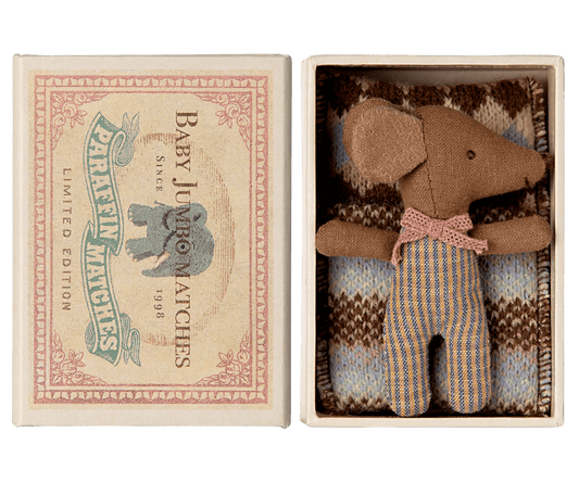 MAILEG | SLEEPY WAKEY BABY MOUSE IN MATCHBOX - ROSE by MAILEG - The Playful Collective