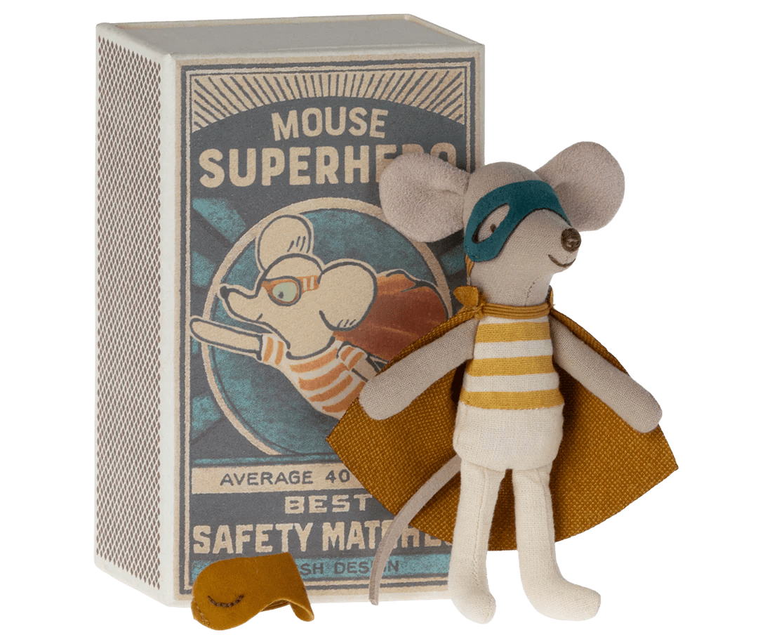 MAILEG | SUPER HERO LITTLE BROTHER MOUSE IN MATCHBOX by MAILEG - The Playful Collective