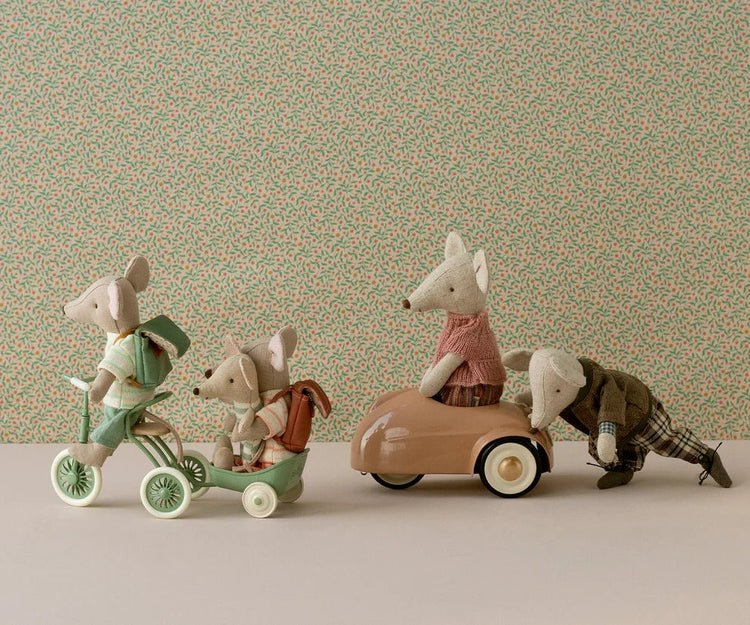 MAILEG | TRICYCLE TRAILER MOUSE GREEN by MAILEG - The Playful Collective