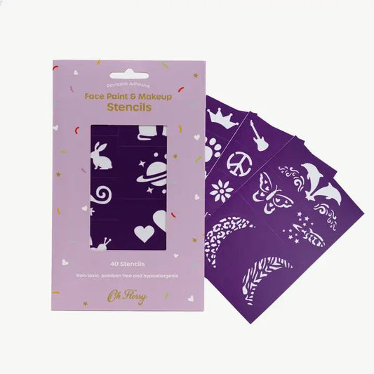 OH FLOSSY | REUSABLE ADHESIVE FACE PAINT & MAKEUP STENCILS - PURPLE by OH FLOSSY - The Playful Collective