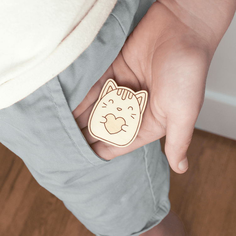 OH, LITTLE WREN | WOODEN POCKET HUG - AXOLOTL *PRE - ORDER* by OH, LITTLE WREN - The Playful Collective