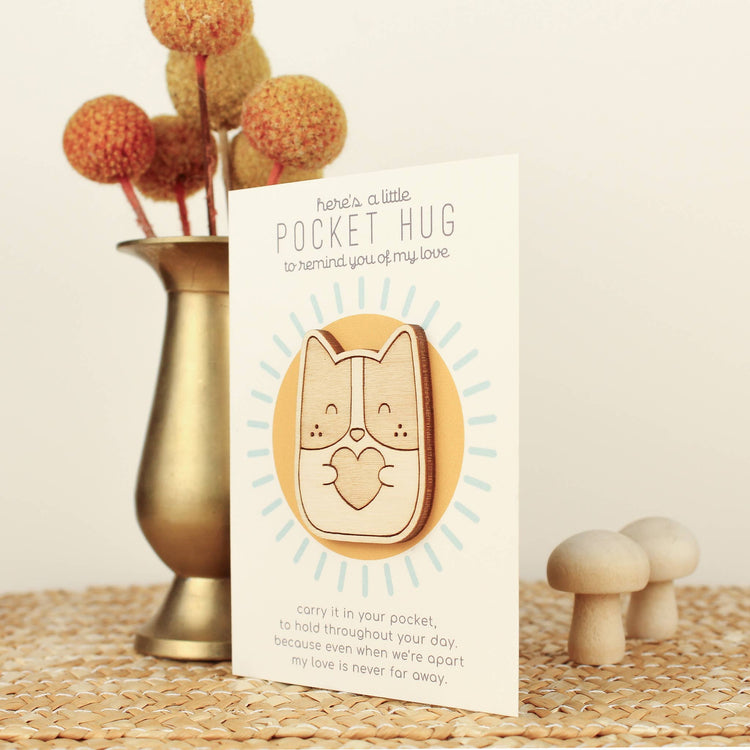 OH, LITTLE WREN | WOODEN POCKET HUG - DOG *PRE - ORDER* by OH, LITTLE WREN - The Playful Collective