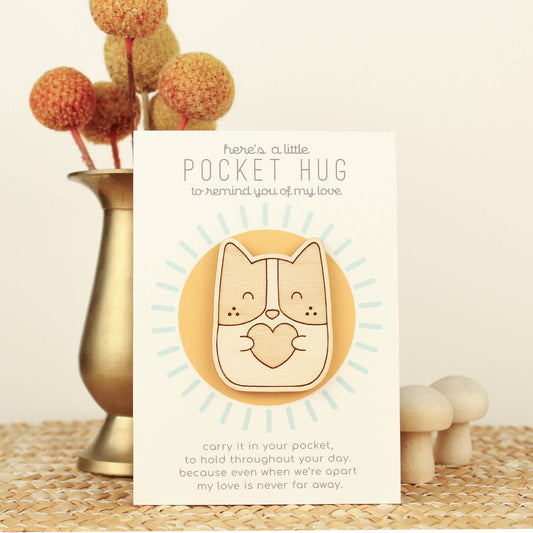 OH, LITTLE WREN | WOODEN POCKET HUG - DOG *PRE - ORDER* by OH, LITTLE WREN - The Playful Collective