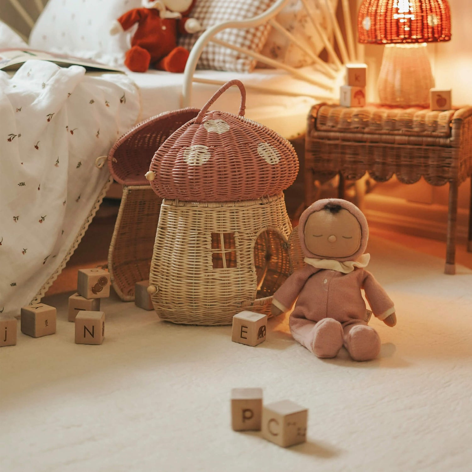 OLLI ELLA | RATTAN MUSHROOM DOLL HOUSE - MUSK *PRE - ORDER* by OLLI ELLA - The Playful Collective