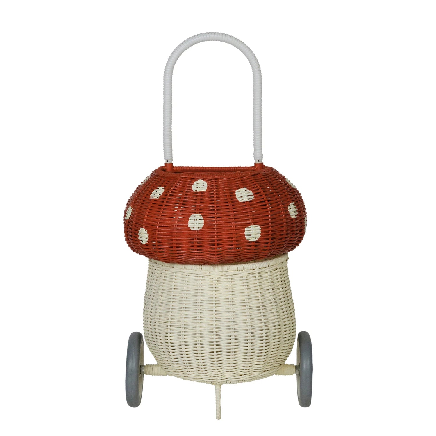 OLLI ELLA | RATTAN MUSHROOM LUGGY - RED by OLLI ELLA - The Playful Collective