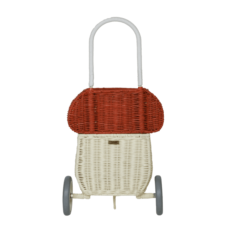 OLLI ELLA | RATTAN MUSHROOM LUGGY - RED by OLLI ELLA - The Playful Collective