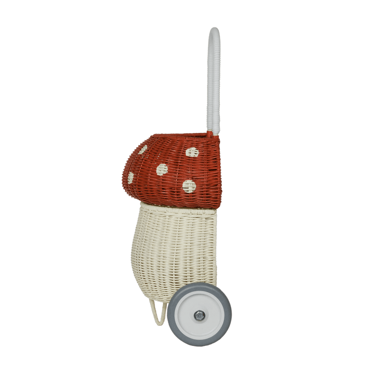 OLLI ELLA | RATTAN MUSHROOM LUGGY - RED by OLLI ELLA - The Playful Collective