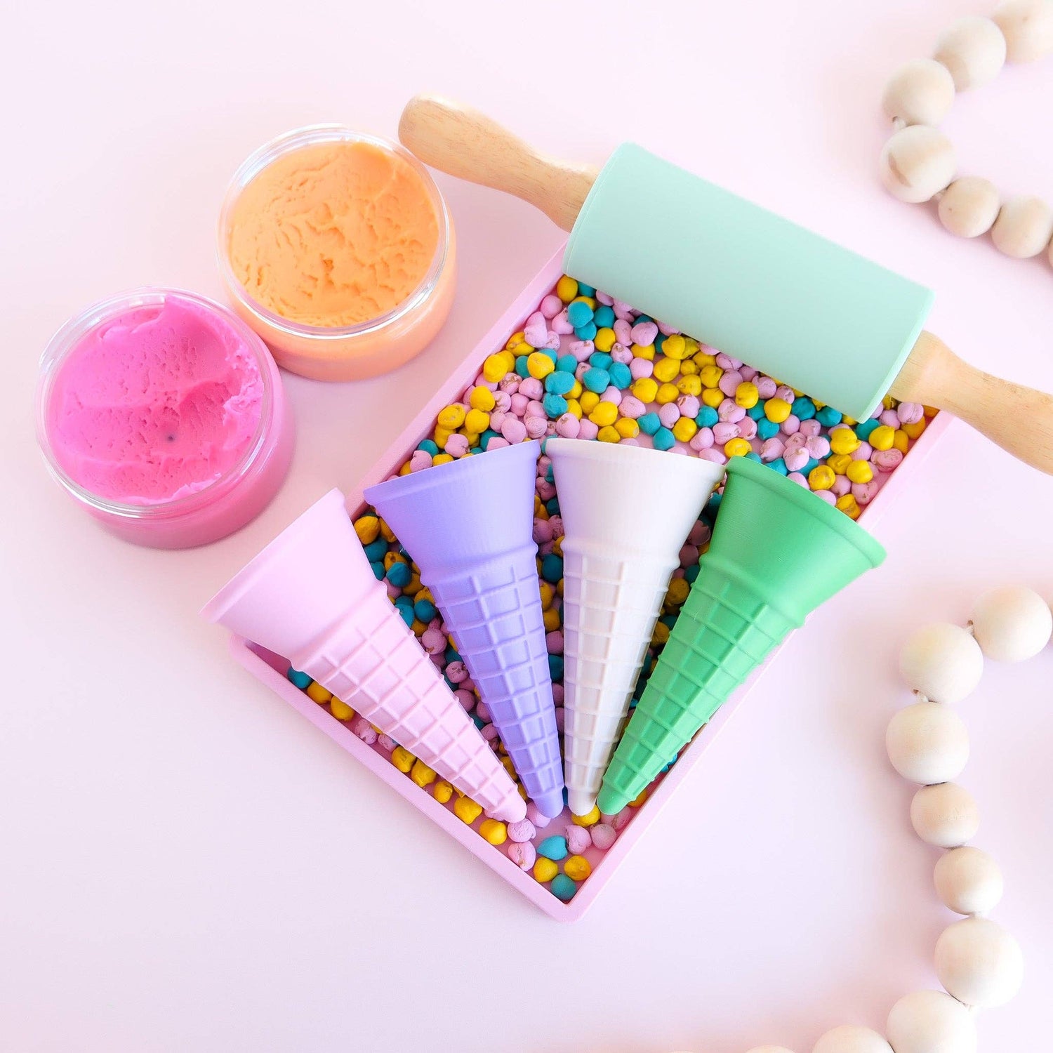 PLAY SENSE | ECO ICE CREAM CONE - BEIGE by PLAY SENSE - The Playful Collective