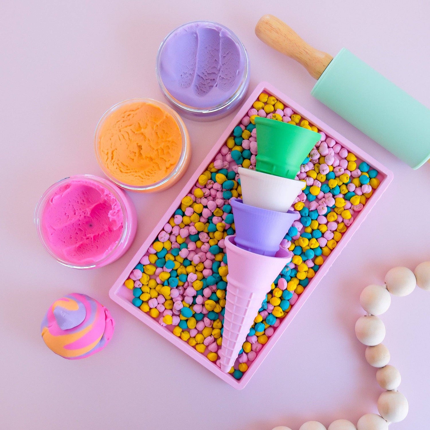 PLAY SENSE | ECO ICE CREAM CONE - GREEN by PLAY SENSE - The Playful Collective