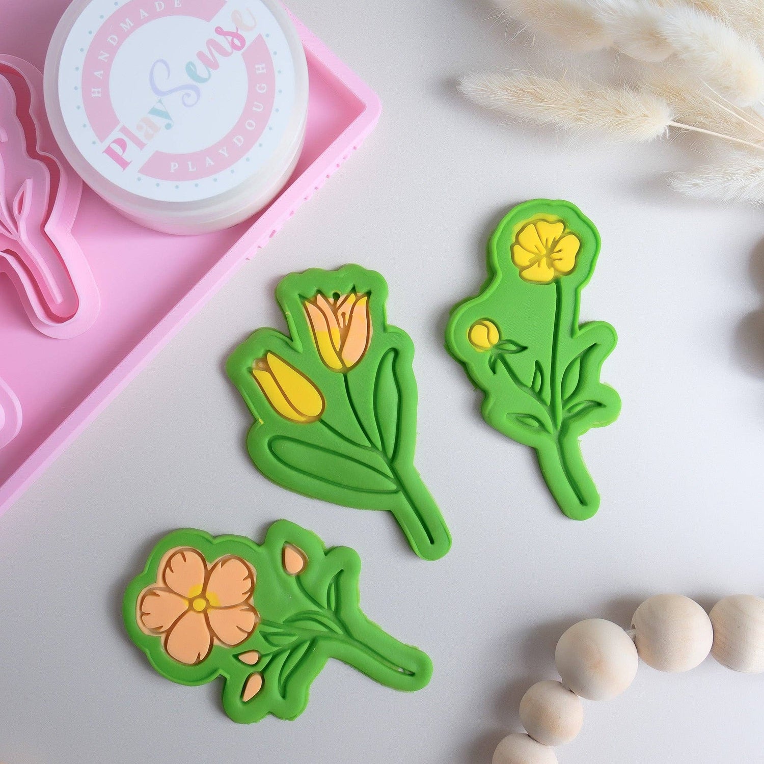PLAY SENSE | ECO PLAYDOUGH STAMP - FLOWER THREE by PLAY SENSE - The Playful Collective