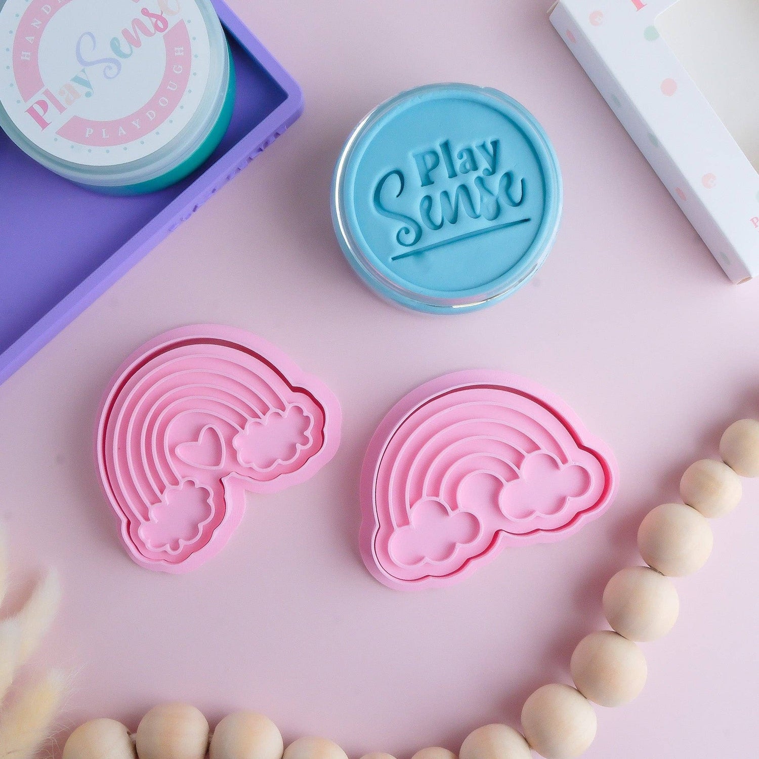 PLAY SENSE | ECO PLAYDOUGH STAMP - RAINBOWS ONE by PLAY SENSE - The Playful Collective