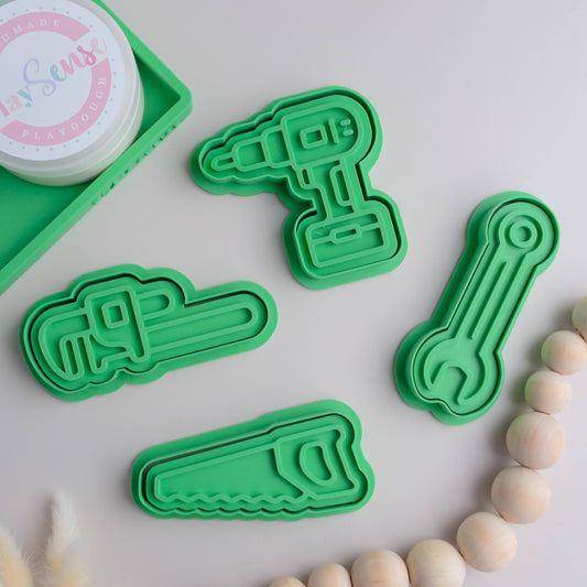 PLAY SENSE | ECO PLAYDOUGH STAMP - TOOL PIPE WRENCH by PLAY SENSE - The Playful Collective