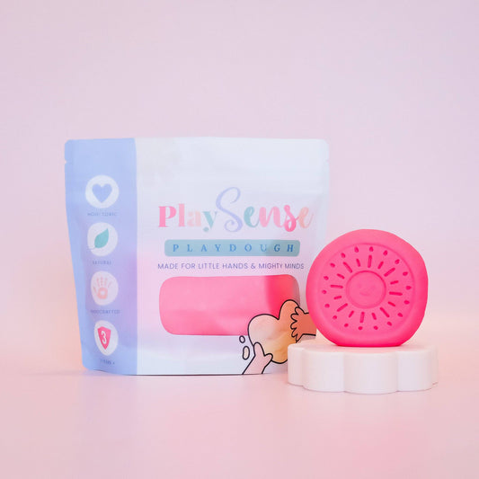 PLAY SENSE | PLAYDOUGH - BRIGHT PINK (RASPBERRY CANDY SCENTED) 200G PACK by PLAY SENSE - The Playful Collective