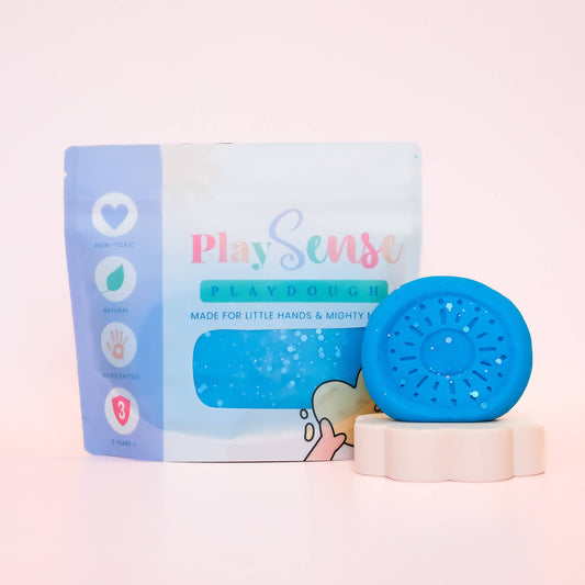 PLAY SENSE | PLAYDOUGH - GLITTER BLUE (BLUE SLUSHIE SCENTED) 200G PACK by PLAY SENSE - The Playful Collective