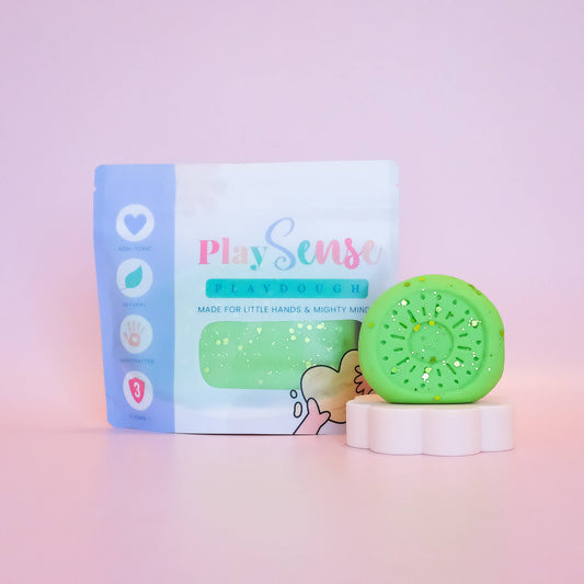 PLAY SENSE | PLAYDOUGH - GLITTER GREEN (FRESH CUCUMBER SCENTED) 200G PACK by PLAY SENSE - The Playful Collective