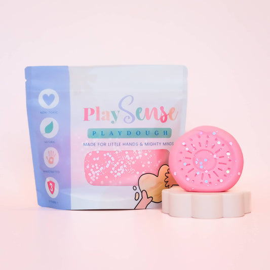 PLAY SENSE | PLAYDOUGH - GLITTER PASTEL PINK (COTTON CANDY SCENTED) 200G PACK by PLAY SENSE - The Playful Collective