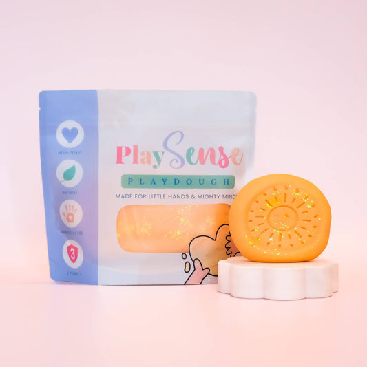 PLAY SENSE | PLAYDOUGH - GLITTER PEACH (FRUIT SALAD SCENTED) 200G PACK by PLAY SENSE - The Playful Collective
