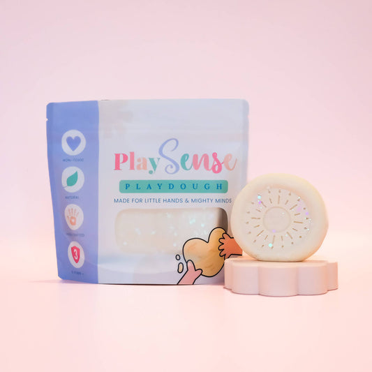 PLAY SENSE | PLAYDOUGH - GLITTER WHITE (COCONUT SCENTED) 200G PACK by PLAY SENSE - The Playful Collective