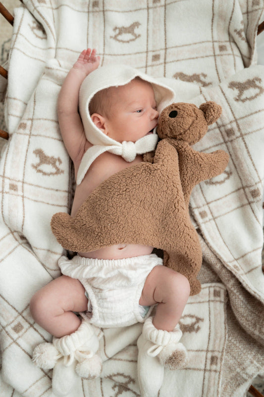 POP YA TOT | HEIRLOOM TIE UP BONNET - MILK by POP YA TOT - The Playful Collective