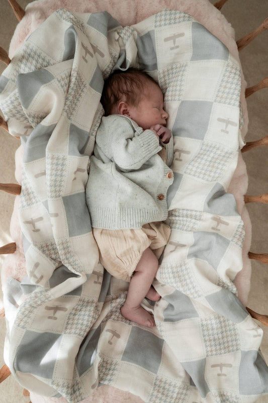 POP YA TOT | WRIGHT FLYER SWADDLE WRAP by POP YA TOT - The Playful Collective