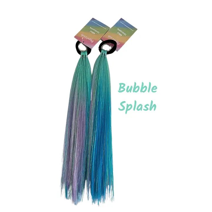 POPPET LOCKS | 12" MINI UNICORN PONYTAIL - DOUBLE SIDED BUBBLE SPLASH by POPPET LOCKS - The Playful Collective