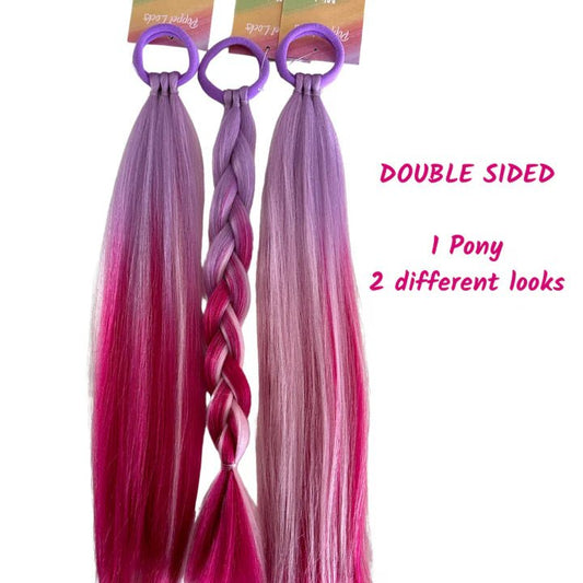 POPPET LOCKS | 12" MINI UNICORN PONYTAIL - DOUBLE SIDED CHERRY BLOSSOM by POPPET LOCKS - The Playful Collective