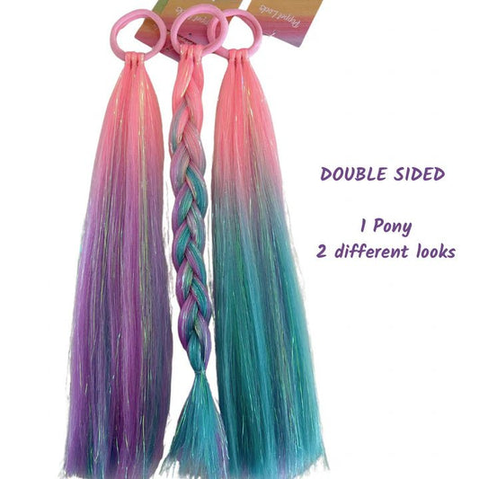 POPPET LOCKS | 12" MINI UNICORN PONYTAIL - DOUBLE SIDED SUNSHOWER by POPPET LOCKS - The Playful Collective